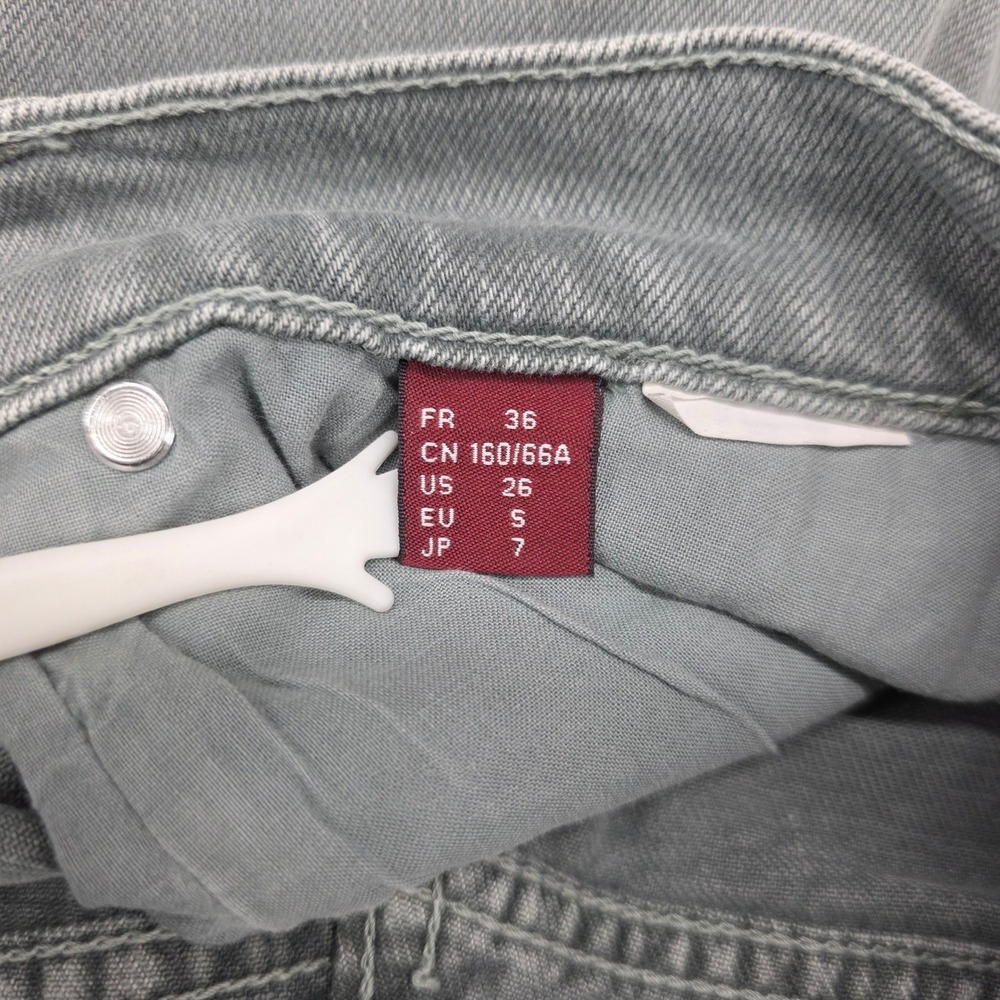 Comptoir des Cotonniers Women's Gray Denim Jeans Size 26‎ Cropped Straight Leg - Picture 3 of 8